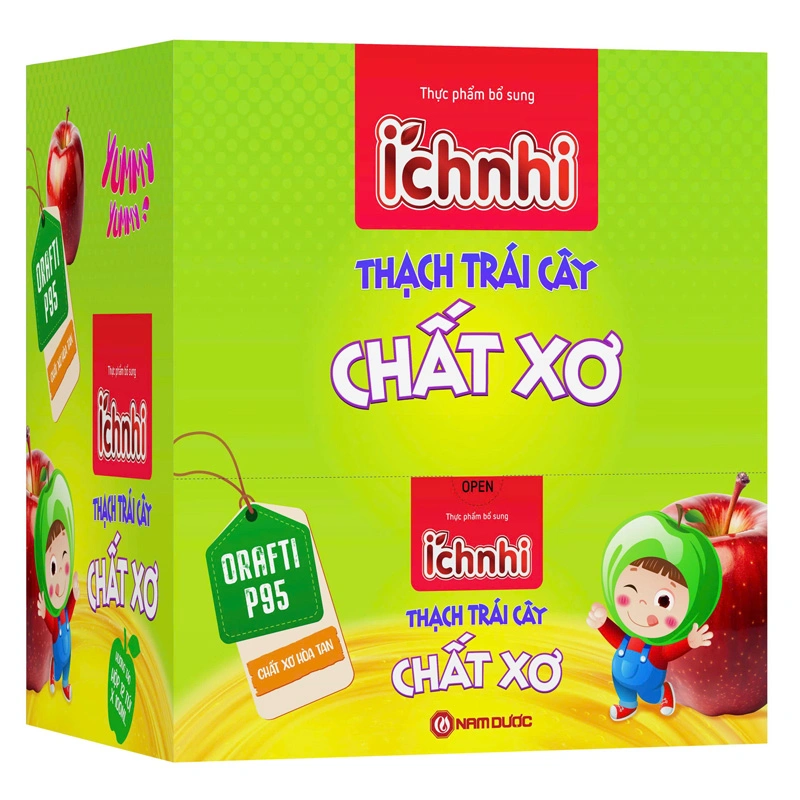Thạch Ích Nhi bổ sung chất xơ hương trái cây, 12 túi (từ 2 tuổi) 2